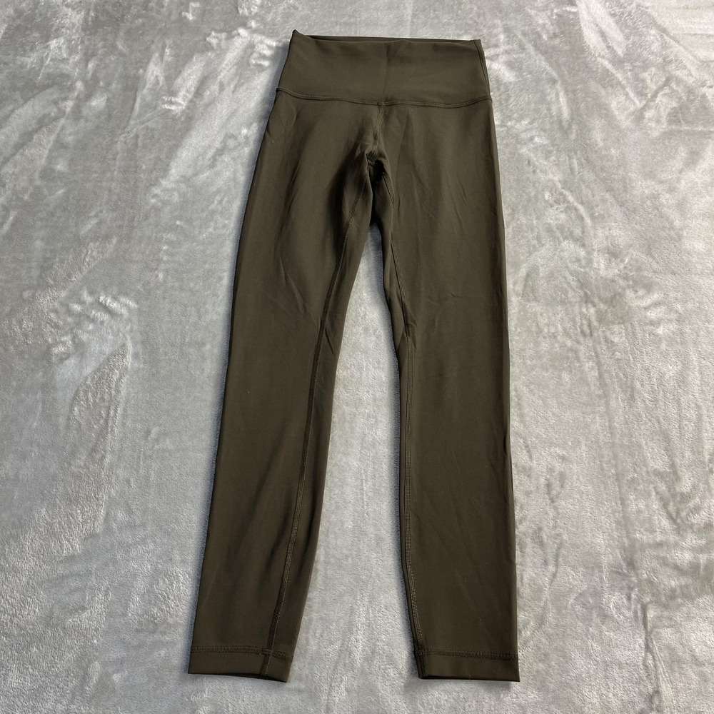 Lululemon Wunder Under Train Leggings‎ Womens 4 Green High Rise Crop Athletic